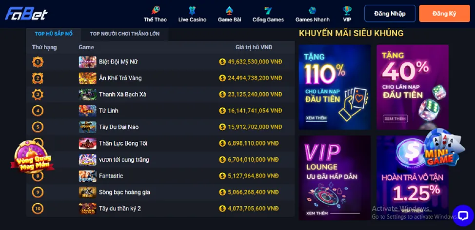 Các cấp độ VIP của 7789bet APK